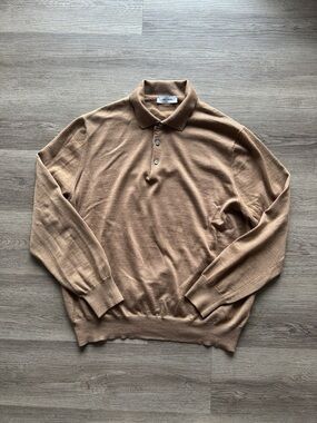 Gran Sasso Camel Polo Knit Sweater